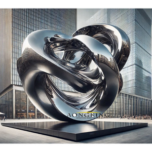 Ngoài trời trang trí bức tượng <span class=keywords><strong>Chrome</strong></span> mạ gương điêu khắc - Product Image 4