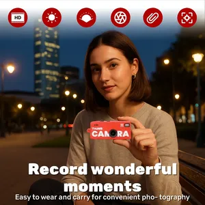 Mini caméra numérique mignonne en forme de porte-clés 1080P, petit gadget enregistreur photo et vidéo avec écran de 0,96 pouce et filtre photo - Product Image 5