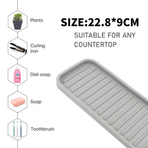 Bandeja de Almacenamiento de Cosméticos de Silicona Huiyuan, Diseño Simple, Organizador de Baño Ecológico - Product Image 2