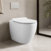 Ensemble WC suspendu moderne en céramique pour salle de bain, idéal pour villa, sous-sol et toilettes commerciales