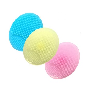 Hot Selling Small Oval Silicone Face Washing Brush Simple Style <strong>Facial</strong> Cleansing <strong>Exfoliating</strong> Pores <strong>Tool</strong> - Product Image 2