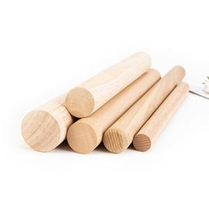 Batang Kayu Dowel Kustom, Tongkat Kayu, Kayu Merah Belum Diolah, Kayu Walnut, Kayu Pinus, Kayu Sapele, Batang Bulat - Product Image 5