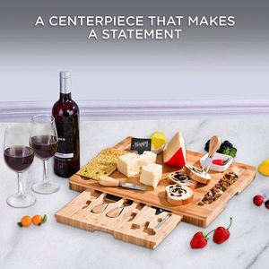 Juego de Tablas de Charcutería al por Mayor, Bandeja para Servir y Juego de Cubiertos, Platos de Madera para Comida, Tabla de Cortar Queso, Juego de Cuchillos - Product Image 4