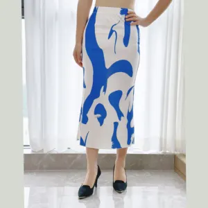 Newest Design High Waist Leopard Print Skirt A-line Umbrella Mid-Calf Skirts Women Long Skirt