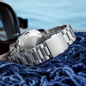 Nuovo Orologio Subacqueo <span class=keywords><strong>da</strong></span> <span class=keywords><strong>Uomo</strong></span> a Energia Solare, Orologio al Quarzo <span class=keywords><strong>di</strong></span> Lusso, Cassa in Acciaio Inossidabile 316L, Resistente all'Acqua 100m, Elegante e Alla Moda per Uso Quotidiano - Product Image 3