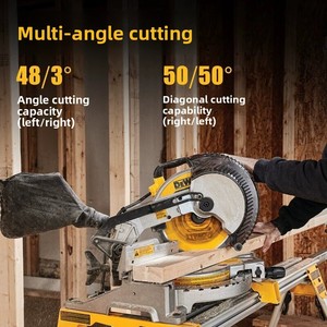   Scie à <span class=keywords><strong>onglet</strong></span> composée DWS713 1600W 10 pouces 5000 tr/min à simple biseau pour coupes d'angle - Product Image 6
