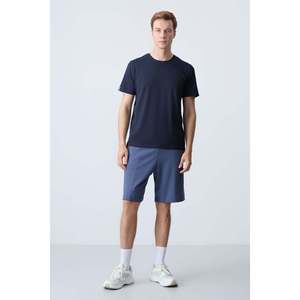 Pantalones Cortos Básicos para Hombre de Algodón Grueso y Suave con Textura, Ajuste Estándar - 81277 - Color Petrol - Product Image 2