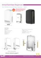 Wisekleen Urinoir ontsmettingsmiddel Distributeur de désinfectant pour urinoirs Distributeur de désinfectant pour urinoirs Distributeur de sanificante pour orinatoio