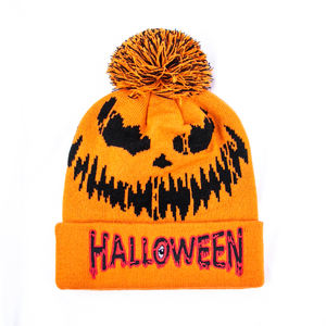 หมวกบีนนี่สำหรับผู้ชายหมวกถักแบบผูกโลโก้สำหรับฤดูหนาว - Product Image 2