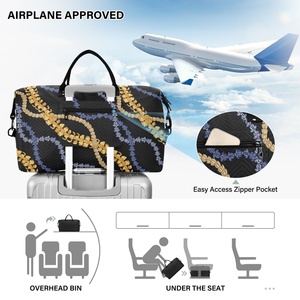 Hawaiian Yellow Puakenikeni Flower Custom Print Quilt Oversized Weekender Tote Bag Hawaii Travel Bag - Product Image 5