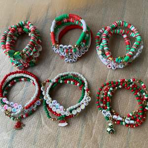 Joyeux Noël lettre Bracelet de Noël vendu en Europe et aux États-Unis Perles de riz de Noël Bracelet en argile polymère cadeaux - Product Image 2