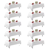 Luckygoods BY260626 Nappe de table jetable pour banquets, nappes de table pour événements, rectangulaires, pour la décoration de mariage