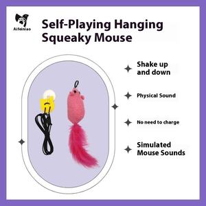 Uçan kuş ve patlama ses peluş kedi oyuncaklar kendinden Hi Barking fare elektrik gerekmez can sıkıcı Pet çiğnemek oyuncaklar hafifletir - Product Image 3