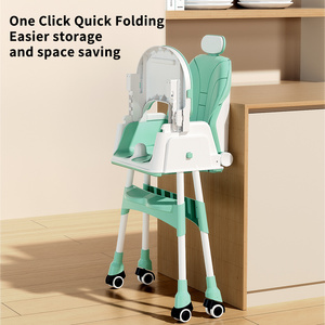 Silla de Comer Plegable para Bebés 2026, Silla <span class=keywords><strong>Mecedora</strong></span> Multifuncional para Sentarse y Recostarse, para Bebés de 0 a 6 Años - Product Image 6