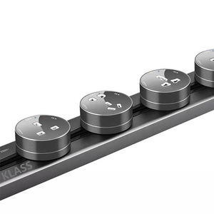 Aluminium Noir Gris Argent Blanc Couleur UK US EU Surface Wall Power Track Socket Removable Trial Power Electric Track Socket - Product Image 1