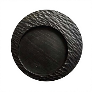 <b>Black</b> Finished Wooden Charger <b>Plate</b> Round Shape Designer Under <b>Plate</b> Classic Stylish New Wooden Charger <b>Plate</b> - Product Image 1