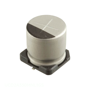 Condensador SMD de Aluminio de Montaje Superficial de 33 uF UCD2A330MNL1GS, 33UF 20% 100V, Canal del Fabricante - Product Image 1