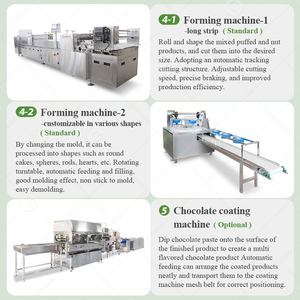 Nutrition Production <b>Chocolate</b> Cereal Enrobing Industry Level Easy Operation Full Automatic Bar <b>Make</b> <b>Machine</b> - Product Image 5