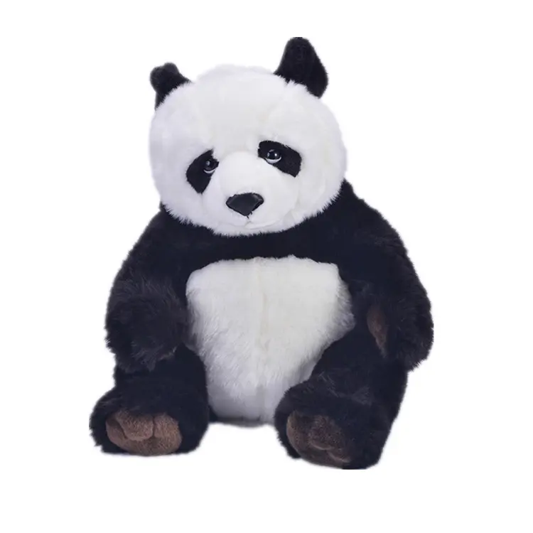 Plush Toy Manufacturer Manufacturer Made Bear Small Fluffy Sitting Promotional Custom Plush Giant Big Animal Stuffed Black And White Panda Stuff Toy