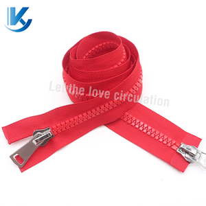 <span class=keywords><strong>Fermeture</strong></span> à glissière en résine brillante 8 # Double <span class=keywords><strong>curseur</strong></span> <span class=keywords><strong>Fermeture</strong></span> à glissière en plastique à séparation bidirectionnelle <span class=keywords><strong>pour</strong></span> sweat à capuche Double face - Product Image 2