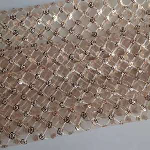 Элегантный Блестящий ромбовидный маленький цветок вышивка с плоским дном блестками Тюлевая ткань - Product Image 6