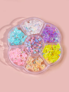 Décoration d'ongles 3D en résine acrylique effet aurore, nœud papillon, accessoire de beauté pour manucure, autocollant, strass, breloque, outil de salon DIY, vente en gros en vrac - Product Image 5