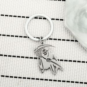 พวงกุญแจสแตนเลสสตีลลายนูนโกธิคสุดหรูรูปผีฮาโลวีนขายดี พร้อมจี้รูปกริมรีปเปอร์ เหมาะสำหรับเป็นของขวัญในงานปาร์ตี้ - Product Image 4