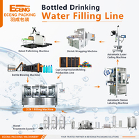 Ligne de production d'eau minérale automatique 3-en-1 12000 BPH, machines de remplissage et de fabrication d'eau en bouteille, équipement industriel automatique