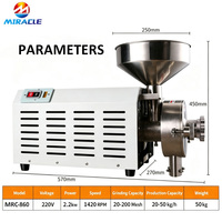 Petite machine à moudre la farine commerciale en acier inoxydable, moulin à farine électrique, machine à moudre le blé