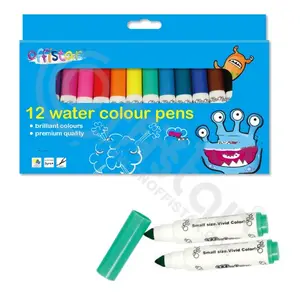 Kunden spezifische Kinderschule Briefpapier 12 Farbe Malerei Kunst Marker Mini Aquarell Filzstift Stift