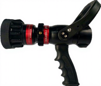 Buse de pulvérisation à jet de pistolet de haute qualité, couleur rouge et noire sélectionnable, 3 positions pour buse de tuyau d'incendie