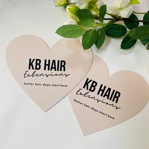 Carte de visite personnalisée de haute qualité pour petites entreprises - Papier d'art blanc Options de carton offset Forme de cœur Gaufrage Sérigraphie - Product Image 5