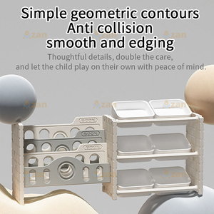 Étagère à livres pour tout-petits, unité de rangement pour jouets 2 en 1, organisateur pour enfants en HDPE avec bacs de rangement amovibles - Product Image 4