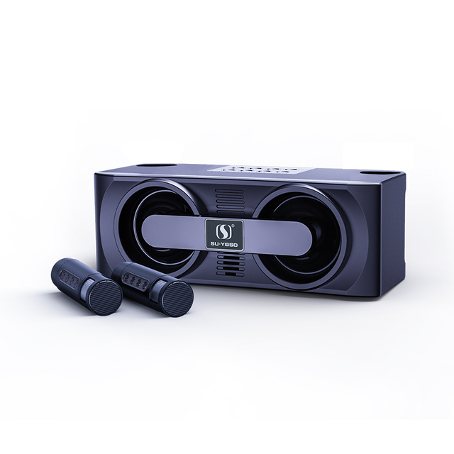YS-205 20W Dual UHF Wireless Mic 3000mah Family Karaoke Speaker