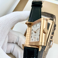 Montre automatique pour homme de style designer, nouvelle montre à cadran inversé, bracelet en cuir, double fuseau horaire, réglable, qualité supérieure 5A