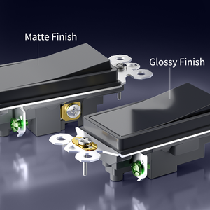 مفتاح كهربائي جداري مقاوم للماء IP44 من MVAVA، لوحة بلاستيكية فاخرة ملونة ومعتمدة من CUL، 15 أمبير 120 فولت تيار متردد، مفتاح أحادي الاتجاه، صناعة أمريكية - Product Image 3