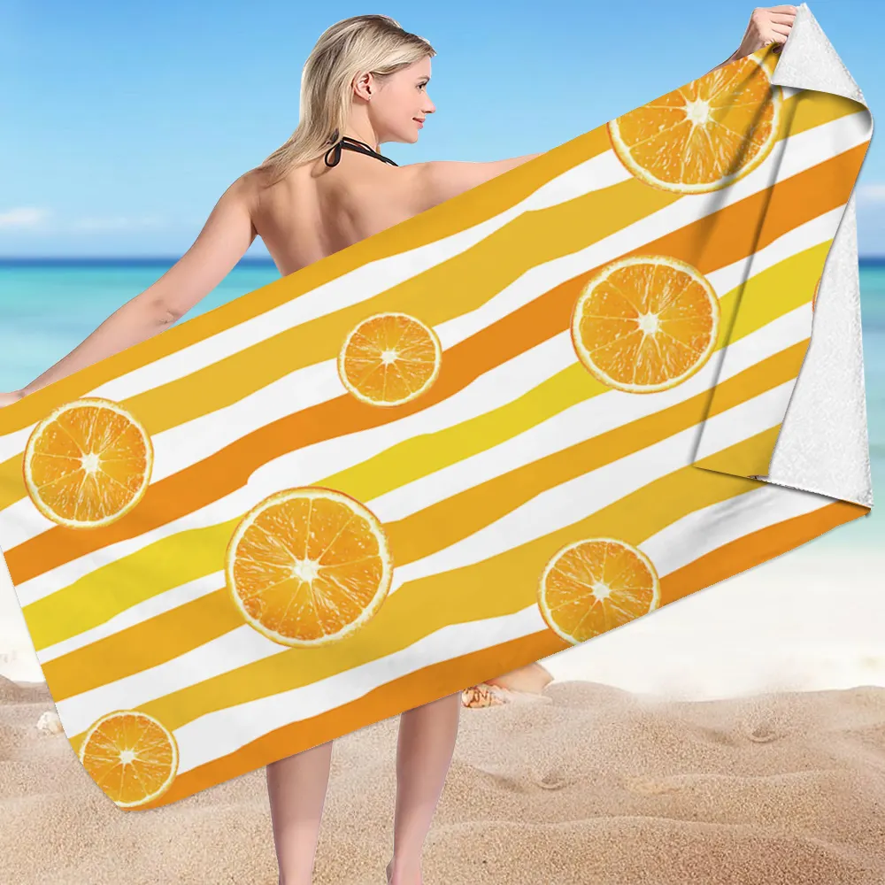 منشفة للشاطئ كبيرة الحجم مقاومة للرمال سريعة الجفاف هدية لطيفة سهلة الاستخدام باللمس خفيفة الوزن من الألياف الدقيقة المحمولة