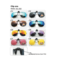 Lunettes de soleil polarisées carrées sans monture à clipser UV400, verres solaires à clipser unisexe pour la conduite, OEM ODM, logo personnalisé