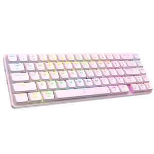 Nuevo Teclado Mecánico Inalámbrico y con Cable de Alta Calidad, <span class=keywords><strong>Mini</strong></span>, 65%, Perfil Bajo, Carcasa de Aleación de Aluminio, Retroiluminación RGB, Diseño Ultrafino para - Product Image 1