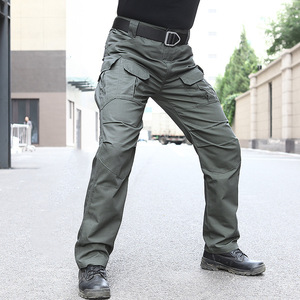 Offres Spéciales 6 poches Design tactique Cargo Pantalon de travail avec poches multi-outils Pantalon cargo extérieur élastique pour hommes - Product Image 4