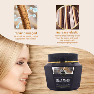 Siyah sarımsak yağı saç derin beslenme Keratin ipek proteini saç dökülmesi önleme saç - Product Image 5