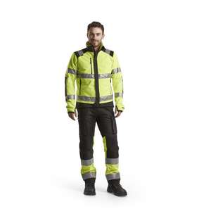 BLAKLADER - 155118119933C156 Hi-Vis <b>trousers</b> <b>stretch</b> <b>Black</b>/Yellow - EAN 7330509539811 HI-VIS WORKWEAR - Product Image 3