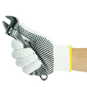 <span class=keywords><strong>Guantes</strong></span> de trabajo Furunda antideslizantes con puntos de PVC, calibre 7, negros, con puntos de PVC, tejido de algodón, para el mercado brasileño. - Product Image 3