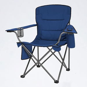 Chaise de camping pliante portable pour l'extérieur, robuste, avec appui-tête et porte-gobelet, idéale pour la randonnée (vente en gros) - Product Image 1