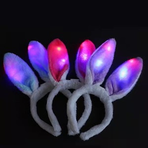 HOVANCI pâques enfants oreilles de lapin bandeau Animal fête décoration robe en peluche Costume oreilles de lapin bandeaux de cheveux - Product Image 5