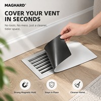 Grille de ventilation magnétique flexible pour cadres de ventilation métalliques, registres et projets d'aménagement intérieur