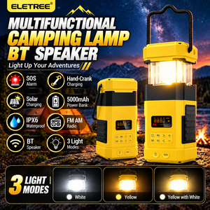 Linterna de Camping Multifuncional de 10000mAh con Radio AM/FM, Manivela Solar, SOS, IPX6, Altavoz Bluetooth y Lámpara de Camping Naturehike - Product Image 1