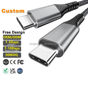 Câble USB Type-C LUNG KAY 1m 2m PD 100W Charge Rapide Transfert de Données 20 Gbps Câble USB-C vers USB-C pour Téléphones Mobiles Banques d'Alimentation - Product Image 1