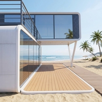 Maisonnette moderne en forme de pomme, structure en acier préfabriquée, mini-maison modulaire, cabane étanche pour jardin, location Airbnb