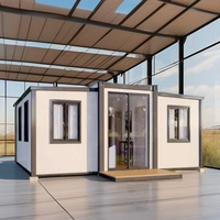 Maisons conteneurs préfabriquées modulaires extensibles en acier de 20 et 40 pieds, prêtes à l'emploi, avec salles de bain pour hôtels, villas et appartements